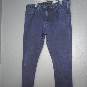 Aeropostale Mens Dark Blue Washed Distressed Denim Skinny Jeans Size 32/34